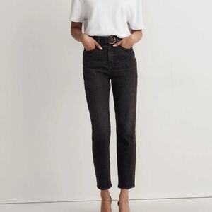 Madewell The Mom High Rise Jean Black Denim